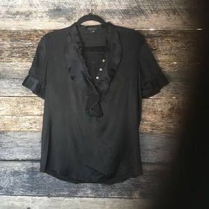 Theory Ruffled front blouse